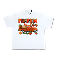 White pumpkin farm truck Urban Heavy Tee - AdoDesignShop