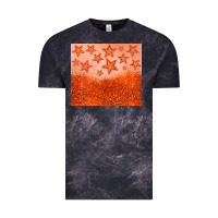 Cloud Black orange glitter star Vintage Tee - JahusDesignShop