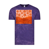 Cloud Purple orange glitter star Vintage Tee - JahusDesignShop