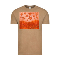 Vintage Coffee orange glitter star Vintage Tee - JahusDesignShop