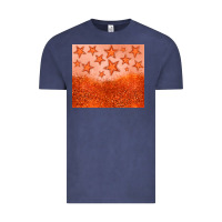 Orange Glitter Star Vintage Tee | Teevron