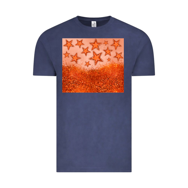 Orange Glitter Star Vintage Tee by JahusDesignShop | Teevron