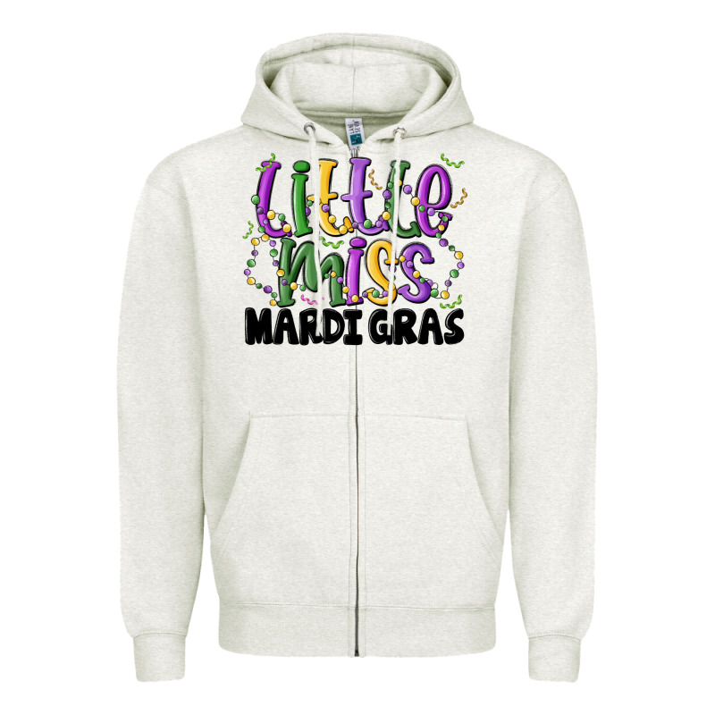 Little Miss Mardi Gras Zipper Hoodie by MaliasSmallBusiness | Teevron