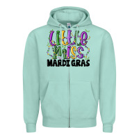 Seafoam little miss mardi gras Zipper Hoodie - MaliasSmallBusiness