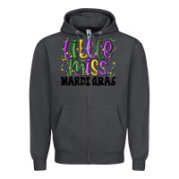 Smoke little miss mardi gras Zipper Hoodie - MaliasSmallBusiness