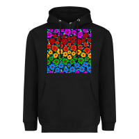 Black Pride lgbtq flowers seamless pattern Heavyweight Hoodie - BundleAndBundleShop
