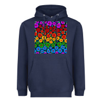 Navy Pride lgbtq flowers seamless pattern Heavyweight Hoodie - BundleAndBundleShop