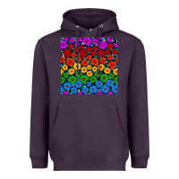 Plum Pride lgbtq flowers seamless pattern Heavyweight Hoodie - BundleAndBundleShop