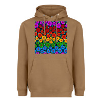 Toasted Coconut Pride lgbtq flowers seamless pattern Heavyweight Hoodie - BundleAndBundleShop