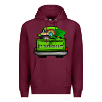 Burgundy St Patrick's Day Truck Premium Hoodie - Bettercallsaul