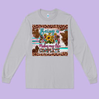 Being A Mom Makes My Life Complete Long Sleeve Tee Designed By Artiststas