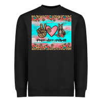 Black peace love pitbull Heavyweight Sweatshirt - JahusDesignShop