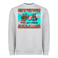 Peace Love Pitbull Heavyweight Sweatshirt | Teevron