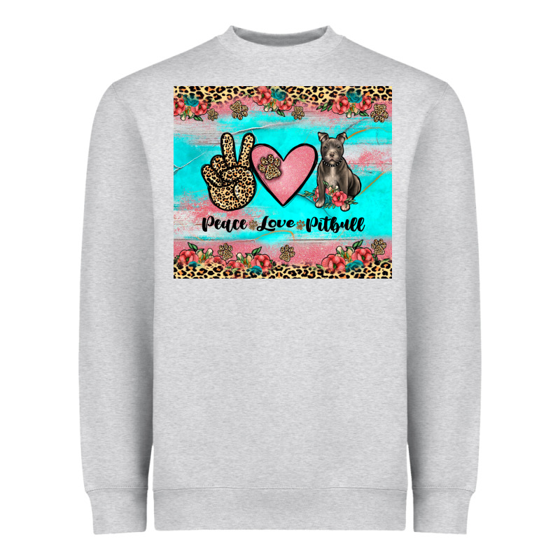 Peace Love Pitbull Heavyweight Sweatshirt by JahusDesignShop | Teevron