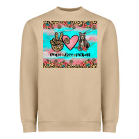 Mushroom peace love pitbull Heavyweight Sweatshirt - JahusDesignShop