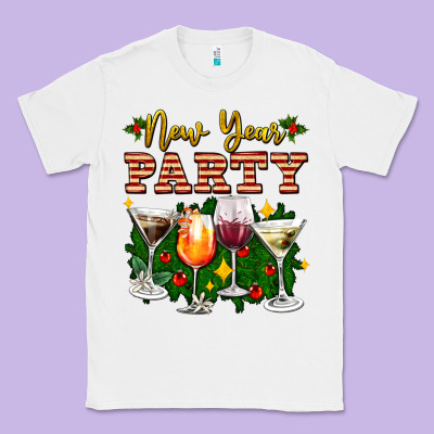 New Year Party Christmas Coctail Classic Tee Designed By Adodesignshop