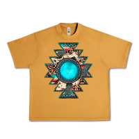 Peanut Butter aztec leopard turquoise gemstone Urban Heavy Tee - JahusDesignShop