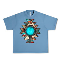Pebble Blue aztec leopard turquoise gemstone Urban Heavy Tee - JahusDesignShop