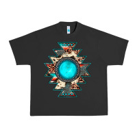 Pigment Black aztec leopard turquoise gemstone Urban Heavy Tee - JahusDesignShop