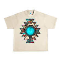 Sandshell aztec leopard turquoise gemstone Urban Heavy Tee - JahusDesignShop