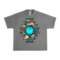 Tornado aztec leopard turquoise gemstone Urban Heavy Tee - JahusDesignShop