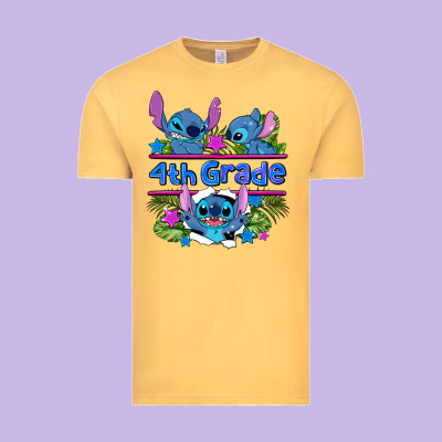 Preview Flower Stitch 4 Th Grade Vintage Tee Designed By Adodesignshop