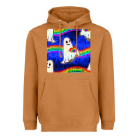 Meerkat Pride lgbtq ghosts and heart with rainbow seamless Heavyweight Hoodie - BundleAndBundleShop