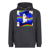 Smoke Pride lgbtq ghosts and heart with rainbow seamless Heavyweight Hoodie - BundleAndBundleShop
