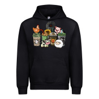 Black Farm animal coffee cups Urban Hoodie - HowdyJamesFarm