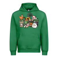 Emerald Farm animal coffee cups Urban Hoodie - HowdyJamesFarm