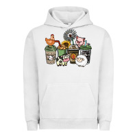 Pigment Lunar Rock Farm animal coffee cups Urban Hoodie - HowdyJamesFarm