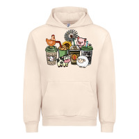 Sandshell Farm animal coffee cups Urban Hoodie - HowdyJamesFarm