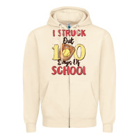 Sandshell i struck out 100 days of school Zipper Hoodie - MaliasSmallBusiness