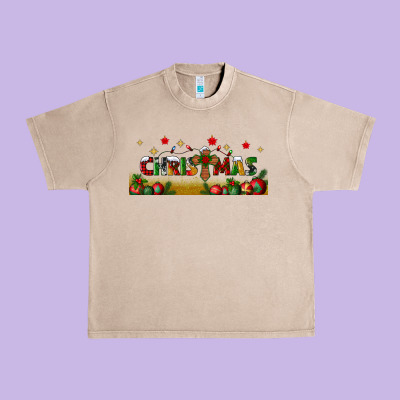 Christmas With Christmas Cross Libbey Glass Urban Heavy Tee Designed By Bundleandbundleshop