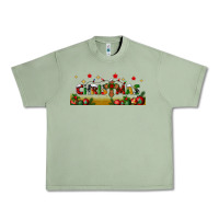 Oil Green christmas with christmas cross libbey glass Urban Heavy Tee - BundleAndBundleShop