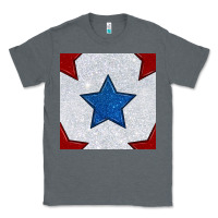 Charcoal Heather Glitter 4th Of July Seamless Pattern Classic Tee - BundleAndBundleShop