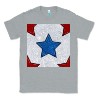 Heather Grey Glitter 4th Of July Seamless Pattern Classic Tee - BundleAndBundleShop