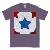 Lavender Glitter 4th Of July Seamless Pattern Classic Tee - BundleAndBundleShop