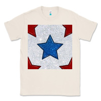 Natural Glitter 4th Of July Seamless Pattern Classic Tee - BundleAndBundleShop