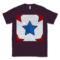 Plum Glitter 4th Of July Seamless Pattern Classic Tee - BundleAndBundleShop