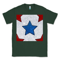 Sports Green Glitter 4th Of July Seamless Pattern Classic Tee - BundleAndBundleShop
