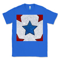 True Royal Glitter 4th Of July Seamless Pattern Classic Tee - BundleAndBundleShop