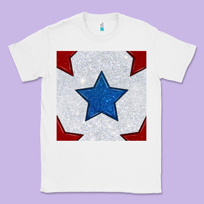 Glitter 4th Of July Seamless Pattern Classic Tee Designed By Bundleandbundleshop