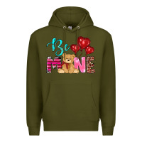 Army Green valentine's day be mine tedybear Premium Hoodie - RanaPortraitStore