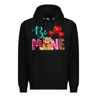Black valentine's day be mine tedybear Premium Hoodie - RanaPortraitStore