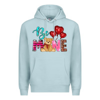Blue Mist valentine's day be mine tedybear Premium Hoodie - RanaPortraitStore