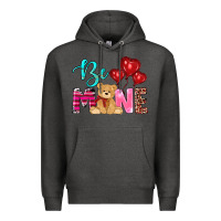 Charcoal Heather valentine's day be mine tedybear Premium Hoodie - RanaPortraitStore