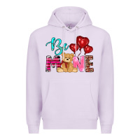 Lilac valentine's day be mine tedybear Premium Hoodie - RanaPortraitStore