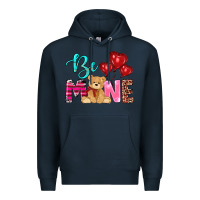 Navy valentine's day be mine tedybear Premium Hoodie - RanaPortraitStore