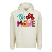 Oatmeal Heather valentine's day be mine tedybear Premium Hoodie - RanaPortraitStore
